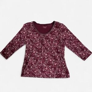 Y2K Fairy Purple Paisley Long Sleeve Top
